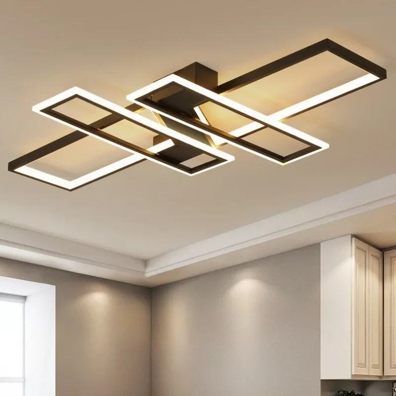 

Modern LED Ceiling Lamp For Living Room Bedroom Kitchen Black White Lustre Led Home Decor Dimmable Ceiling Light
