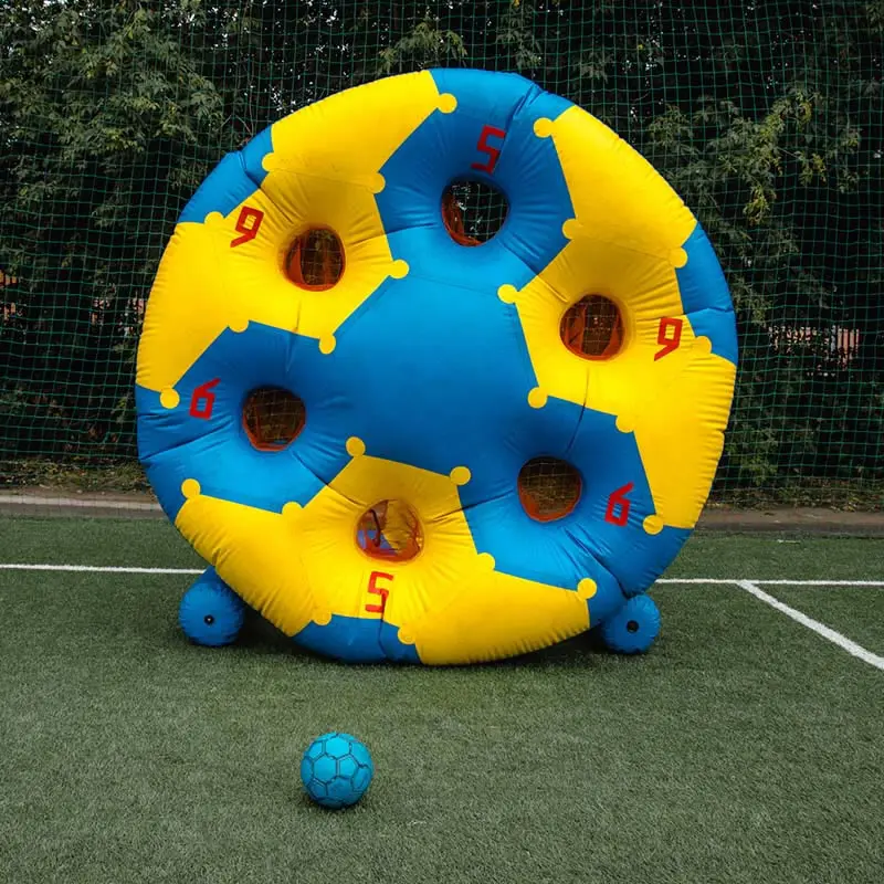 

Blue and Yellow Inflatable Soccer Shooting Dart Board Football Target Dartboard Training Game
