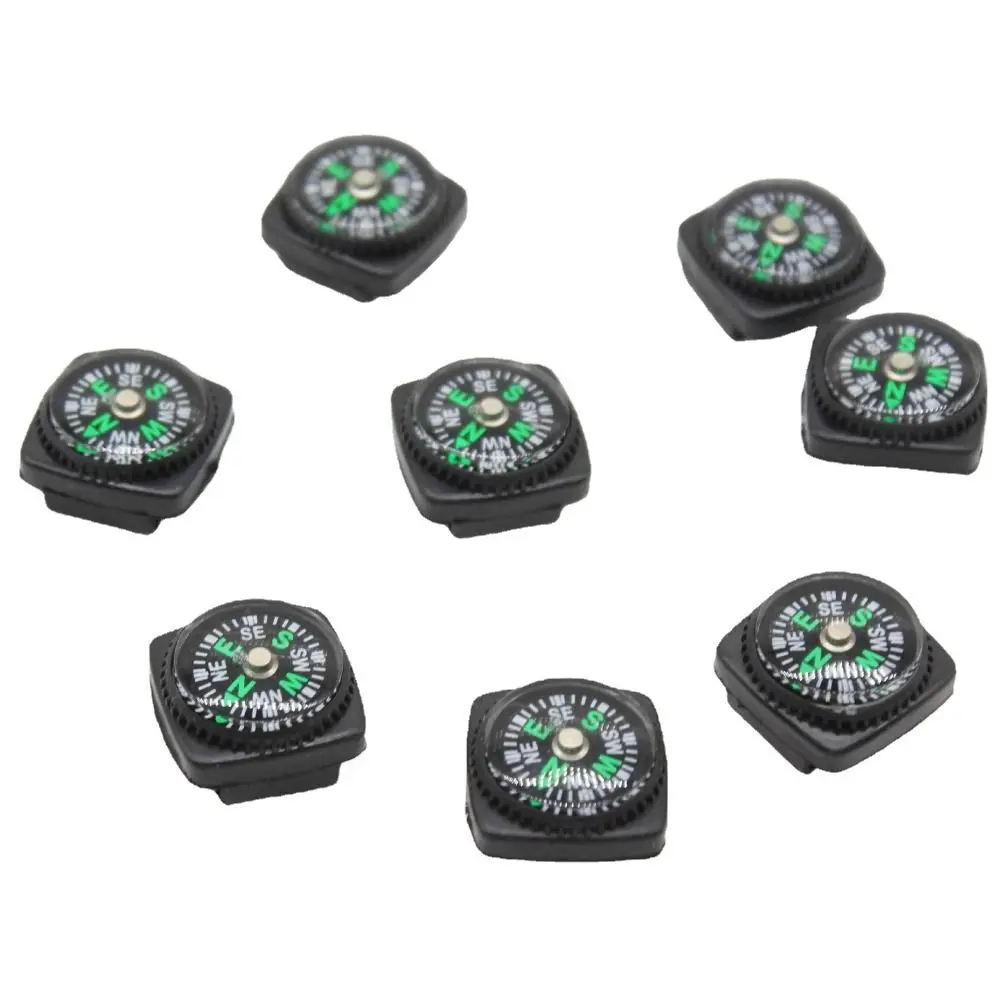 5pcs Portable Belt Buckle High Quality 20mm Black Mini Compass Travel Emergency Compass Outdoor Tool