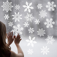 Merry Christmas Wall Stickers DIY Snowflake Wall Decals PVC Window Stickers Xmas Navidad Ornaments 2025 New Year Natal Noel Deco