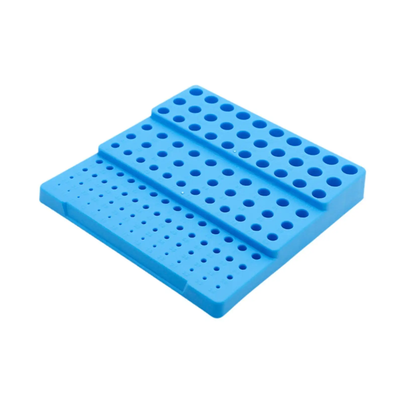 121 Holes Drill Storage Box Blue PP Milling Bits Organizer Case for CNC Milling Cutter Holder Tool Management