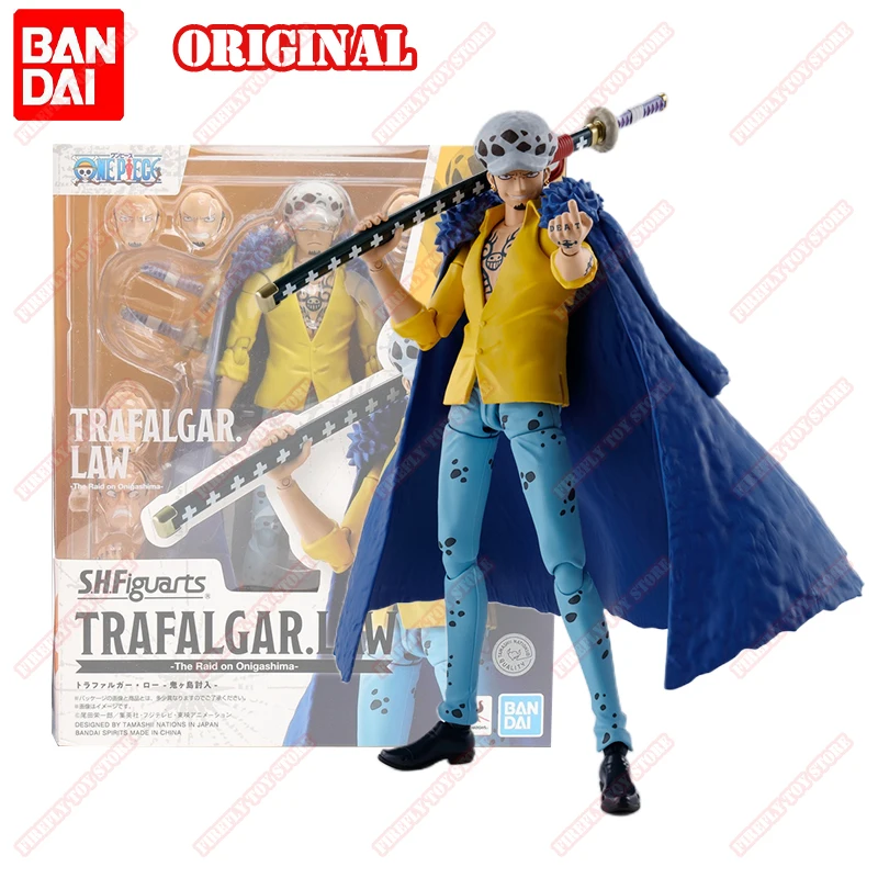 

BANDAI Original S.H.Figuarts One Piece Animation Peripheral Toys Onigashima Law Anime Action Movable Model Figure Collection