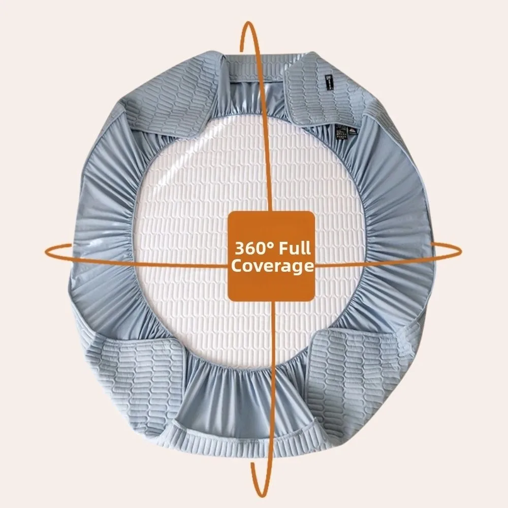 

Противоскользящий наматрасник 5 футов/5,9 футов, дышащий, водонепроницаемый, из чистого хлопка, защита для матраса, пыленепроницаемый, антибактериальный, встроенный лист