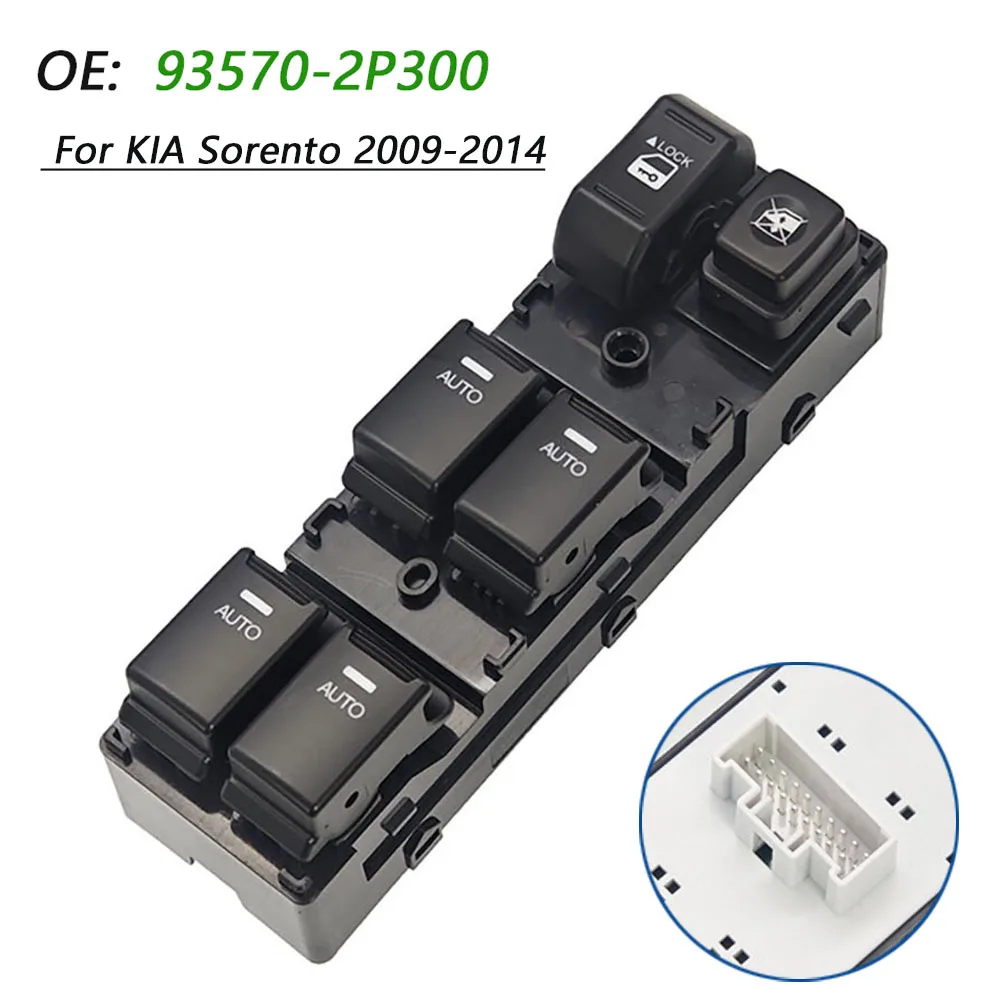 

93570-2P300 Передняя левая главная кнопка включения электрического окна со стороны водителя, двери для KIA Sorento 2009 2010 2011 2012 2013 2014