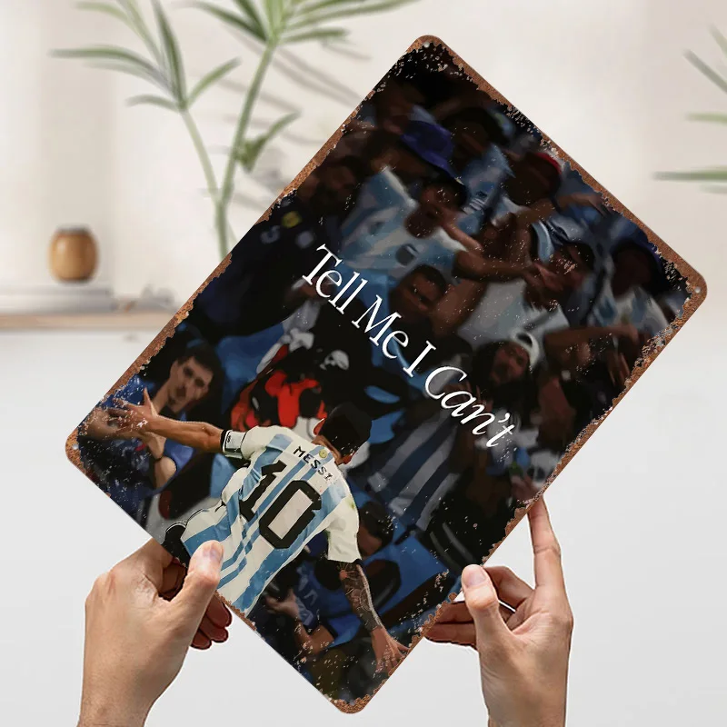 ميسي أخبرني لا أستطيع المعادن المشارك تين علامات جدار ديكور فني المنزل علامة معدنية مخصصة للمنزل الديكور الملصقات على الحائط الرجعية