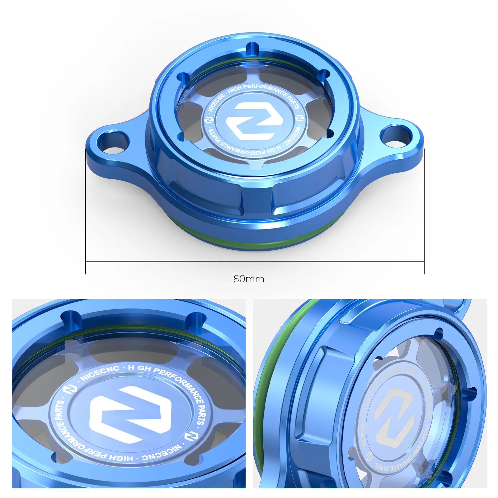 NICECNC For Yamaha YZ250F WR250F 2015-2024 Transparent Oil Filter Cover Cap WR450F YZ450FX 2016-2023 YZ250FX 2015-2023 YZ450F