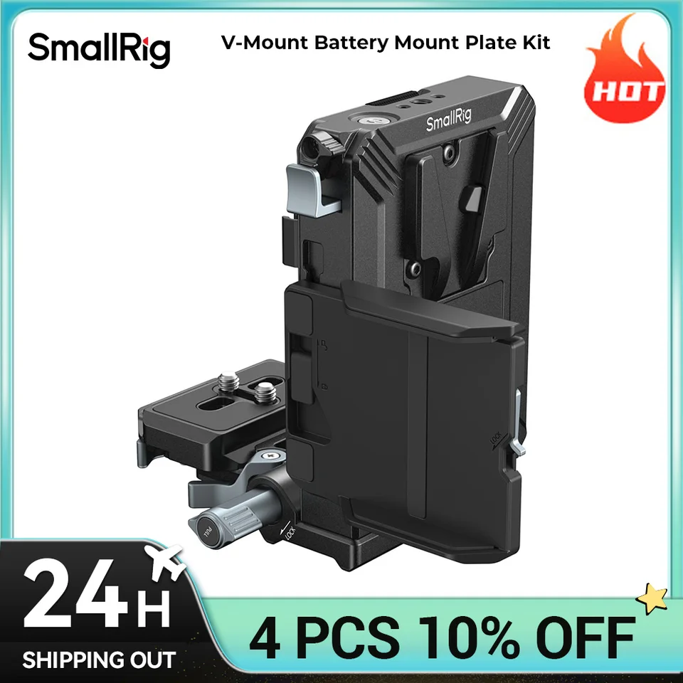 Kit Placa V-Mount SmallRig 180° LCD Giratório
