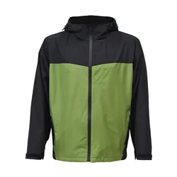 Chaqueta cortaviento outdoor con capucha y cremallera manga larga