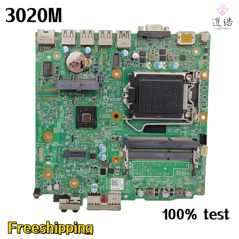 

For Dell Optiplex 3020M Mini Motherboard PIH81R 13124-1 CN-0VRWRC VRWRC 0VRWRC DDR3 Mainboard 100% Tested Fully Work