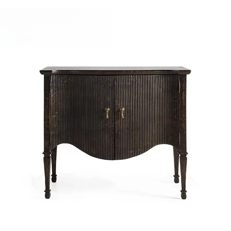 

Vintage Traditional Ribbed Console Living Room Oak Furniture Home Dining Hotel Bedroom Apartment