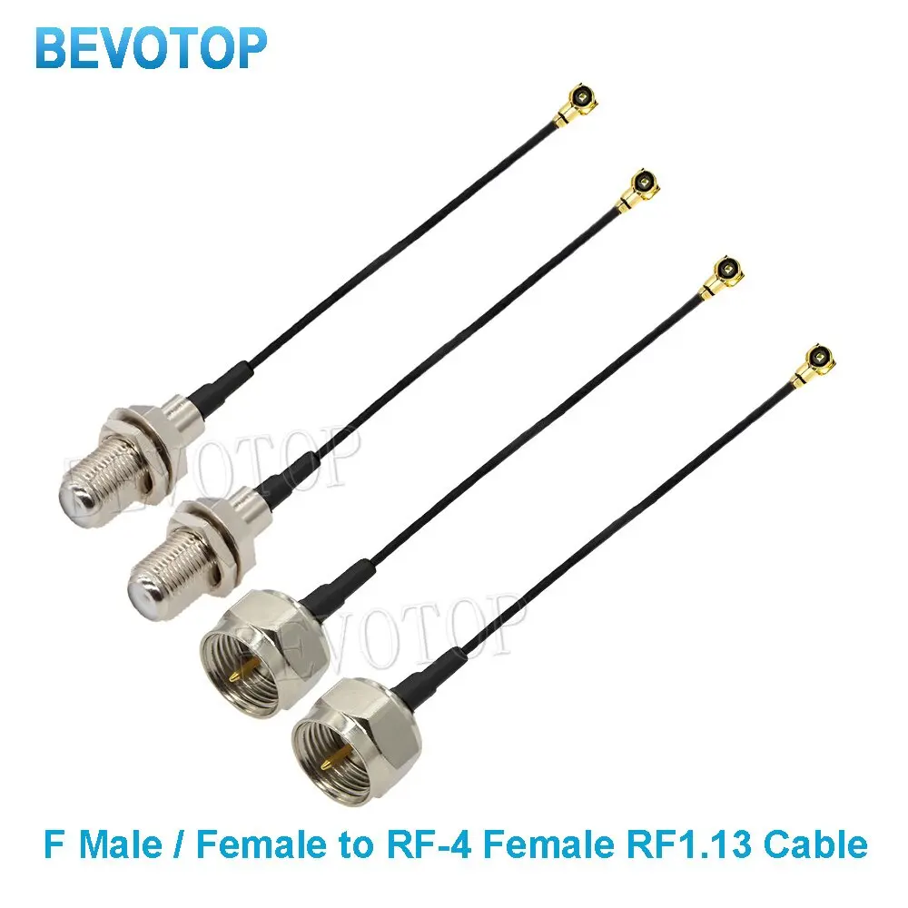 2 câbles coaxiaux F mâle/femelle vers u.FL IPX-1/MHF-4 femelle RF1.13/RG178 pour extension d'antenne Wifi 3G 4G