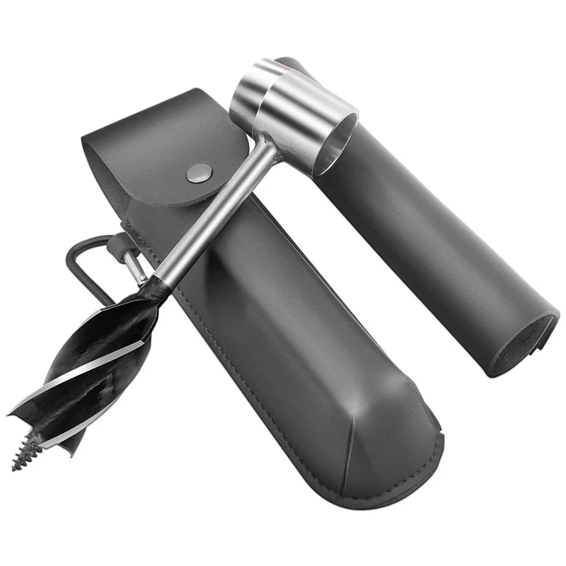 

-A02R 1 шт. шнековые сверла для выживания на открытом воздухе, перфоратор, инструмент для кемпинга, ручной ключ для изготовления отверстий, серый