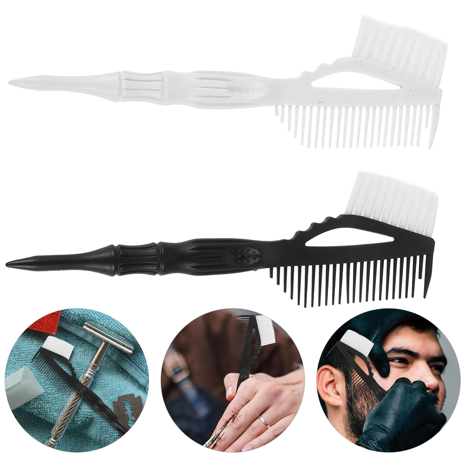 

2Pcs Coloring Tools Curly Comb Bristle Plastic Barber Accessories Hair Dye Equipment Hair Highlighting Kit