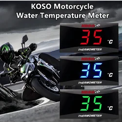 KOSO Motorcycle Water Temperature Mini Meter Universal LCD Digital Screen Sensor Thermomete SAMCI Temp Gauges