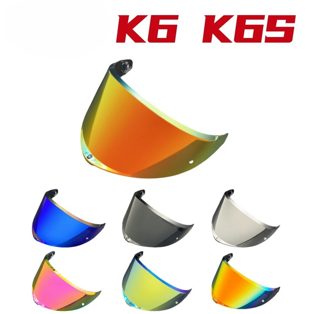 High Definition Motorcycle Helmet Lenses for K6 K6S Models Sunscreen Electroplated Clear Vision Helmet Accessories