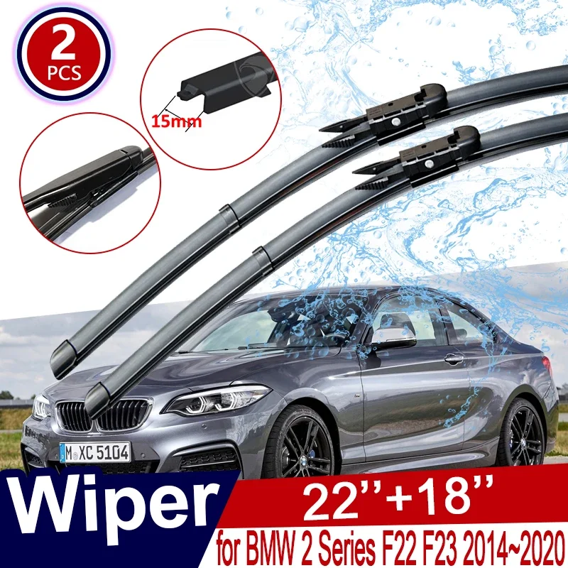 

For BMW 2 Series F22 F23 2014~2020 Car Wiper Blades Windscreen Wipers 218i 220i 228i 230i M235i M240i 218d 220d 22d M235i M240i