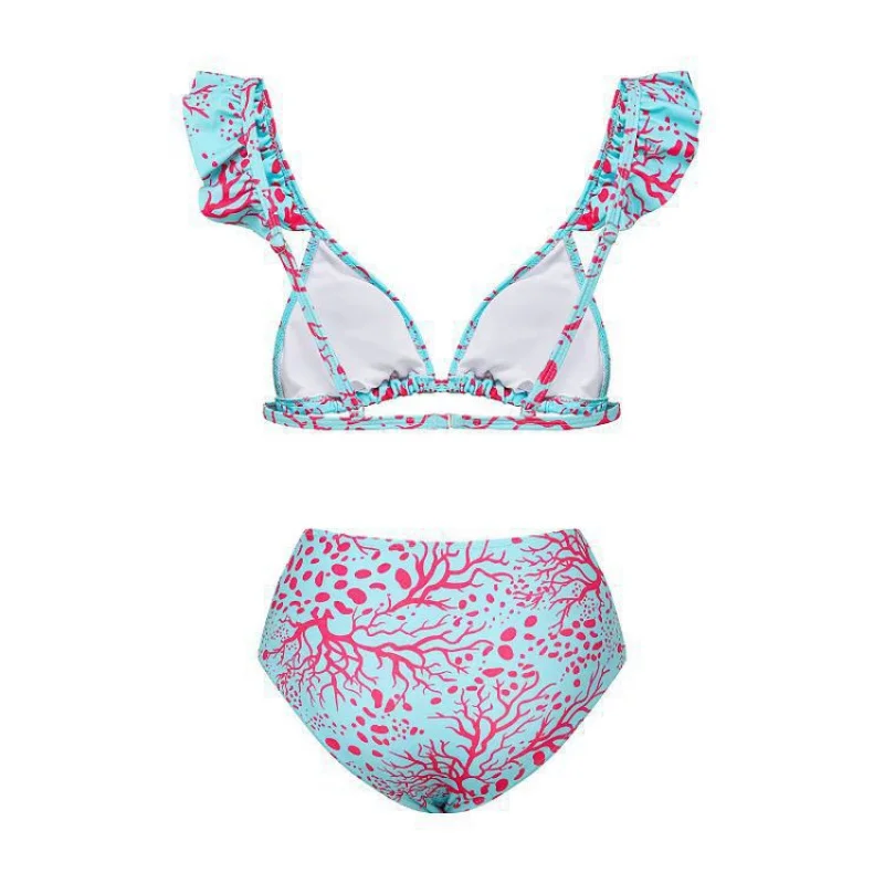 2025 Traje de baño conservador de una pieza que cubre la barriga para la playa, traje de baño de aguas termales, conjunto de tres piezas, Bikini Retro francés de una pieza