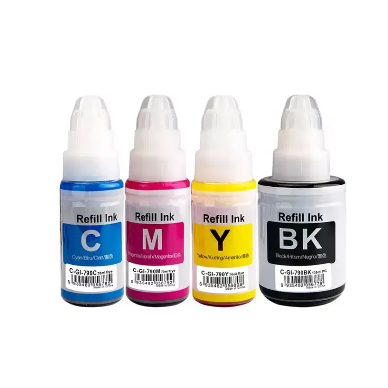 Kit tinta isi ulang GI-790 untuk Printer Canon GI790 PIXMA G1000 G1010 G2000 G2002 G2010 G3000 G3010 G4000 G4010