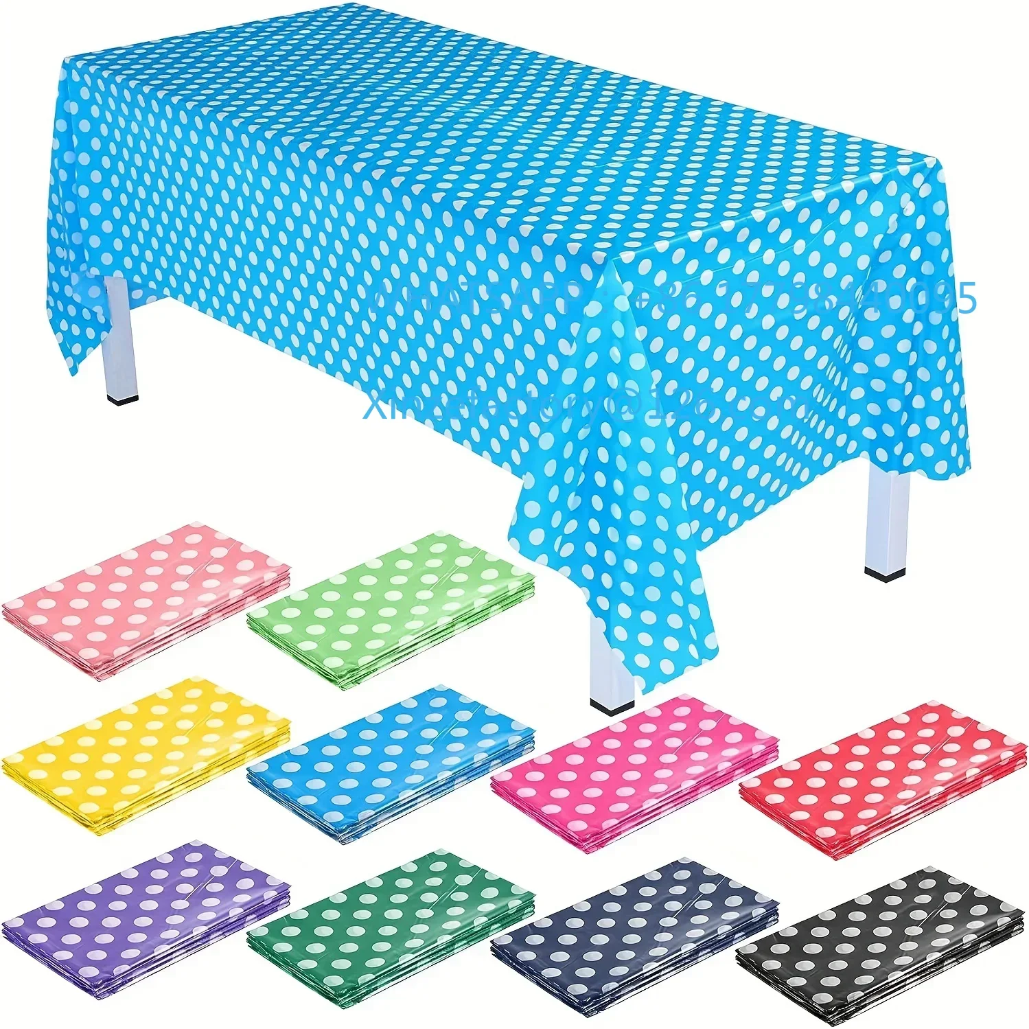 

Настраиваемая водонепроницаемая и маслостойкая одноразовая прямоугольная скатерть в горошек из материала Peva Скатерть для ресторана и отеля для