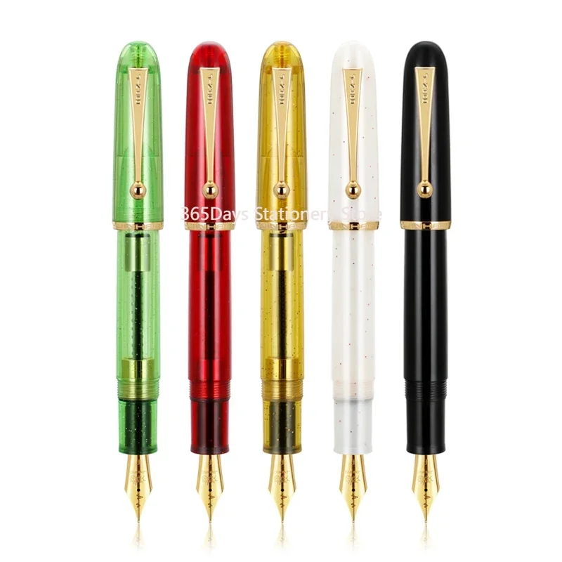 

Jinhao 9013 Acrylic Fountain Pen with NO.6 Heartbeat F/M Nib Writing Ink Pens For Students Business Stationery Gift Pen