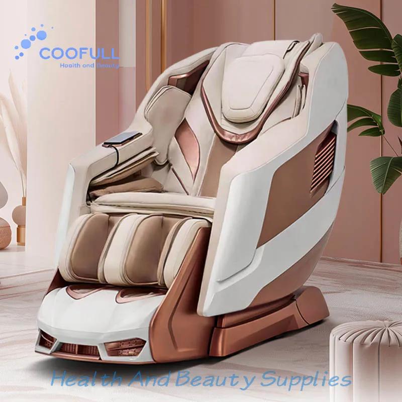 Coofull 2026 Shiatsu Thai Full Body Massage Chair Calf Roller Hip Airbags Heart Detection Dual Core Mechanism Zero Gravity 4D 5D