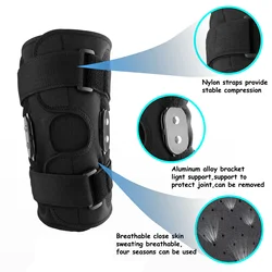 1PcKnee Patella Support Brace Sleeve Wrap Cap Bike Motorbike Sports Adjustable Hinged Stabilizer Adults Sport Knee Sleeve Suppor