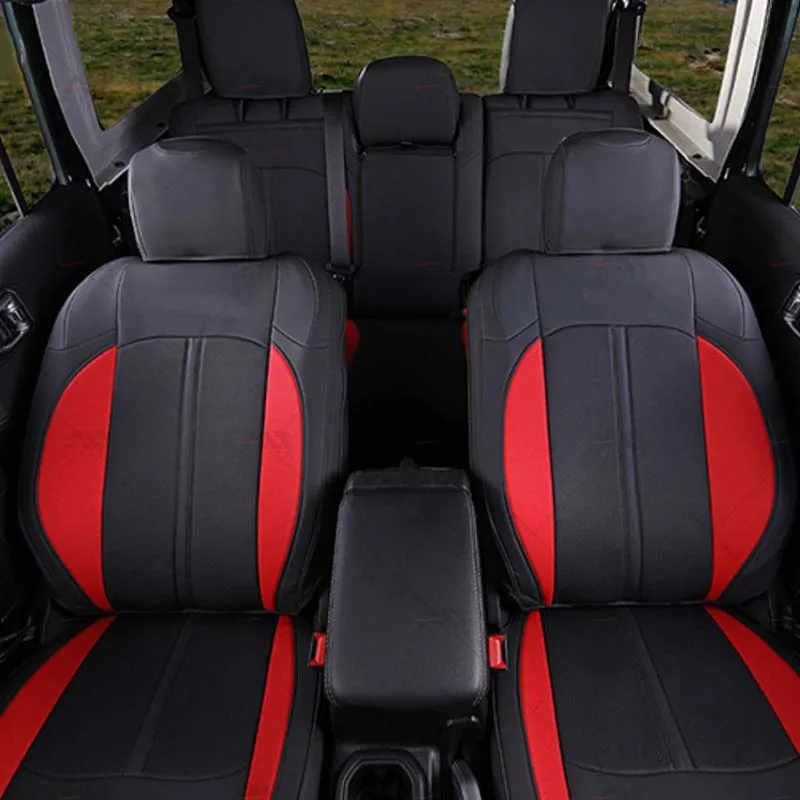 Hot Sale Interior Seat Kits Custom Car Seat Covers Leather Front  Rear Seat Covers Cushion forJe ep Wrangler JL 2025 Accessories