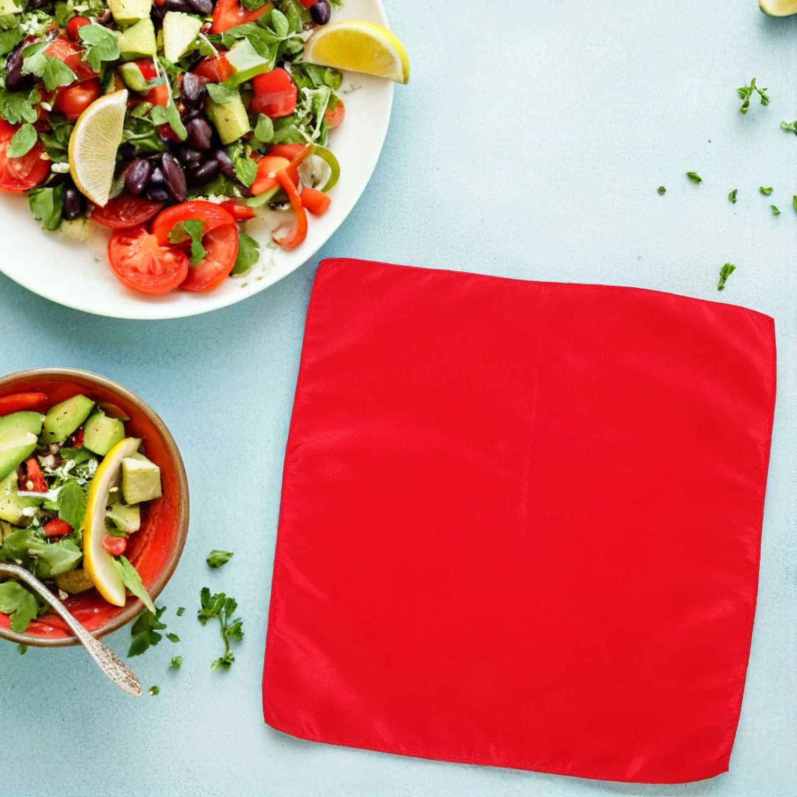 

50Pcs Satin Finish Square Polyester Napkins Soft Smooth Dinner Napkins Washable Reusable Wedding Party Banquet