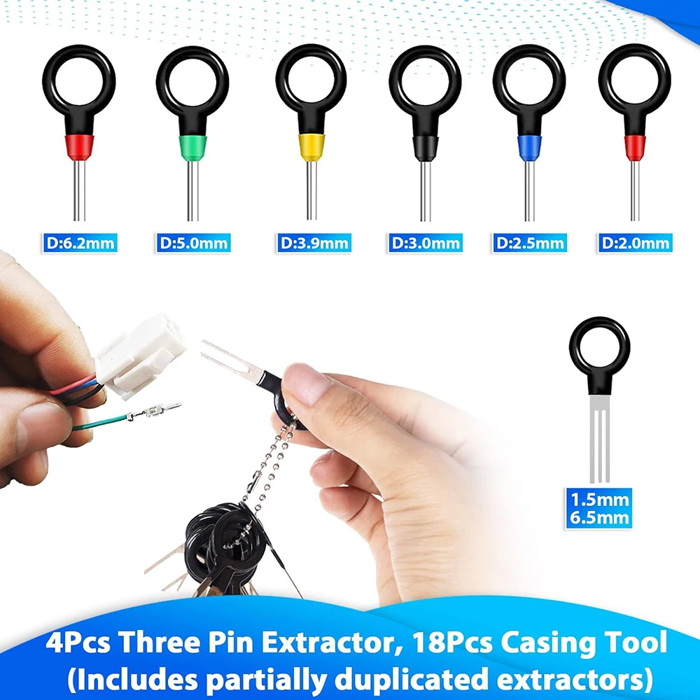 139 disassembly tools electrical connector pin extraction tool kit automotive and household equipment wire terminal release tool