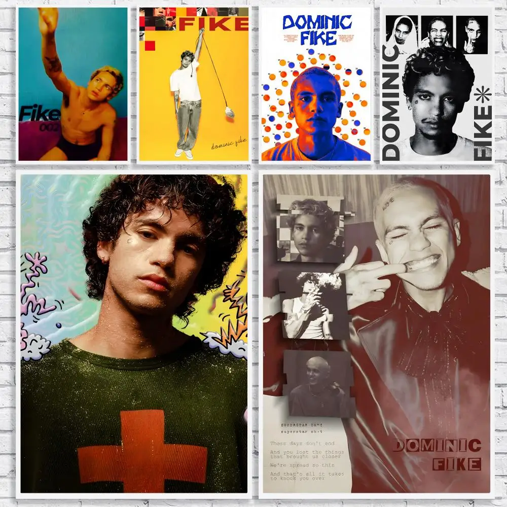 Singer D-Dominic Fike Painting Calligraphy High-Quality Canvas Wall Mural Crease-Free For Living Room Bedroom Interiors