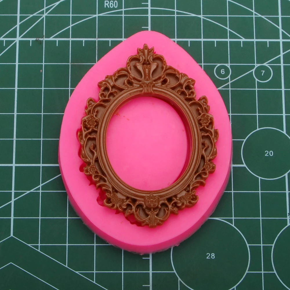 Round Frame Molding Silicone Molds for Fondant Cake Decorating Molded Door Window Border, Wax Mould, Resin Mould, Jewelry Mould