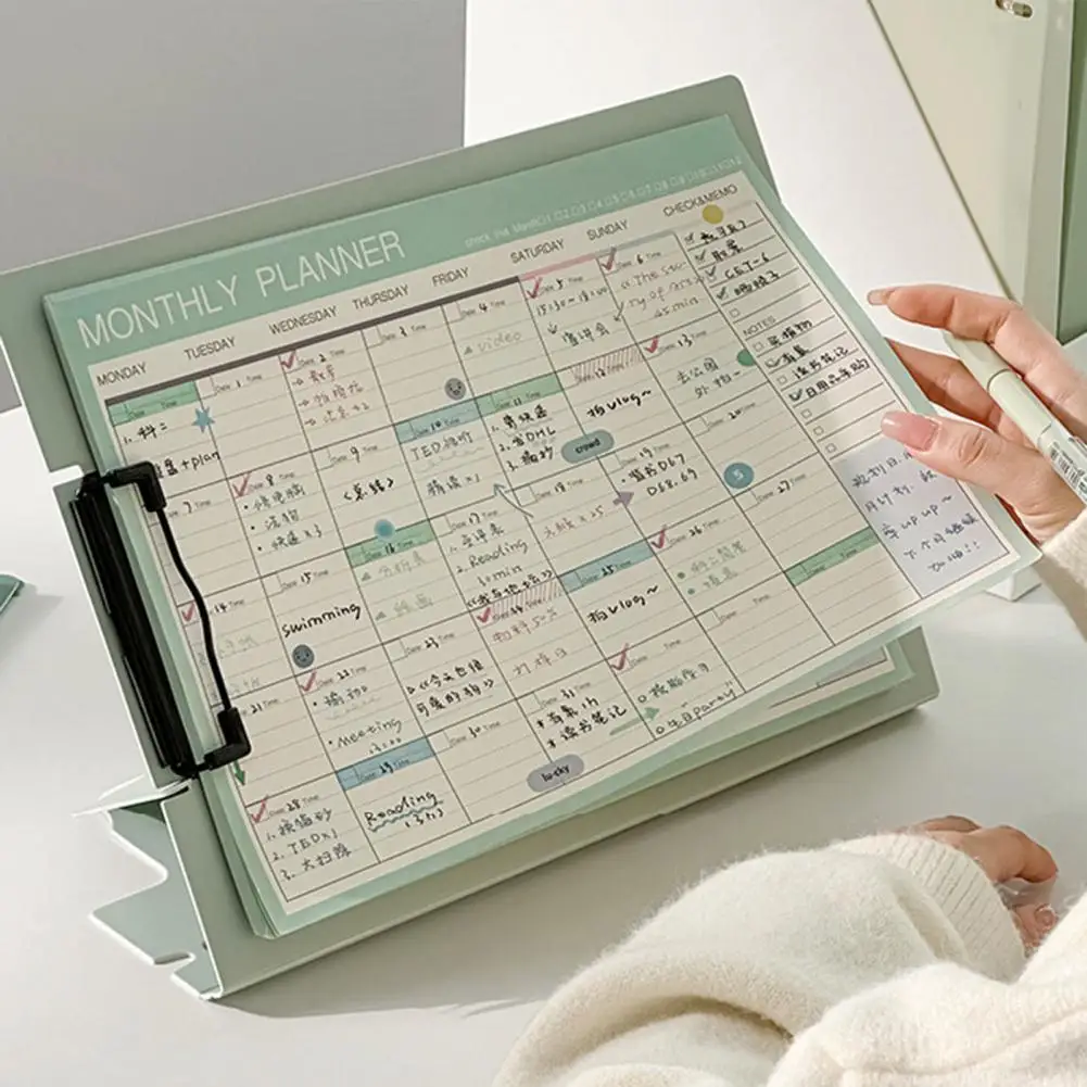 Portátil Vertical plástico A4 File Organizer, suporte do documento, Clip Board, grande capacidade, Hardboard, material de escritório