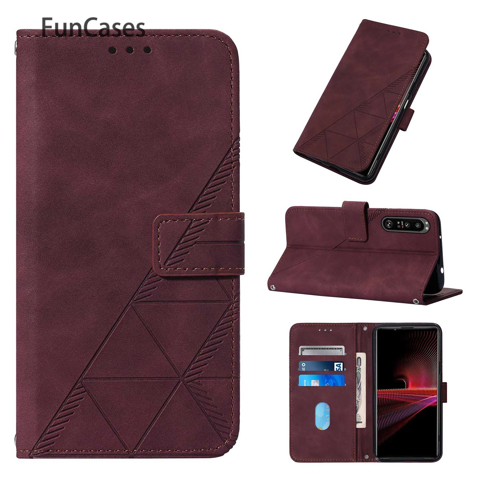 Holsters Clips Wallet Cases For armor Sony Xperia 1 iii Luxurious Magnetic Closure Bag sFor Aksesuar Sony estuche 1 iii Capa