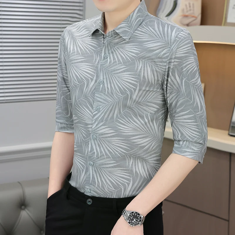 Summer New Style Men's Fashion Casual Collar Short-Sleeved Cool-Feel T-Shirt Polo Shirt