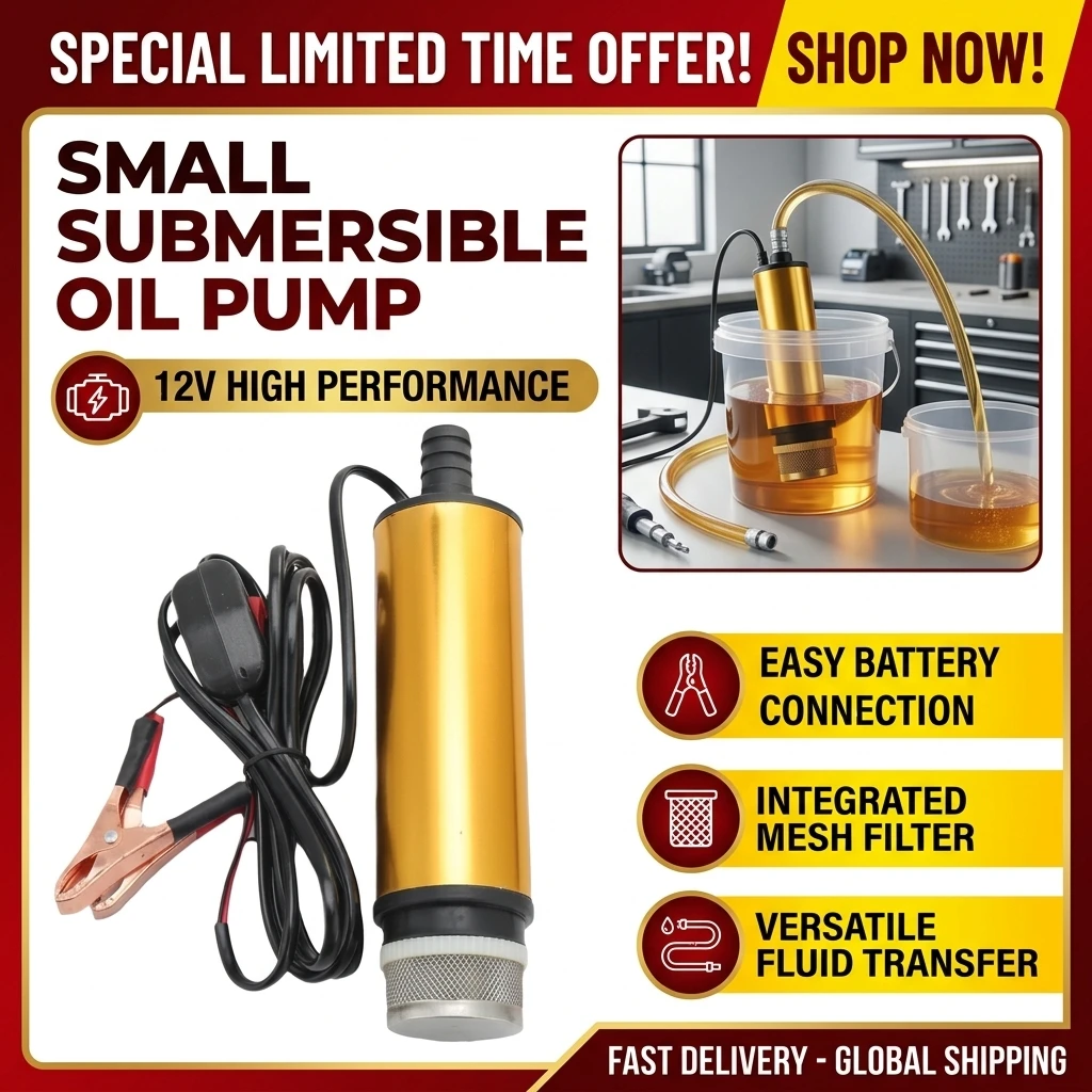 Electric Transfer Pump Diesel Sewage Water Oil Car Camping Fishing Submersible Transfer Pump Kit Pumping Electric Pump 12V 24V