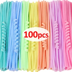Funny Plush Chenille Sticks Stem Pipe Cleaners Multicolor Twist Stick Hair Strips DIY Handmade Craft Kids Educational Toys Gifts