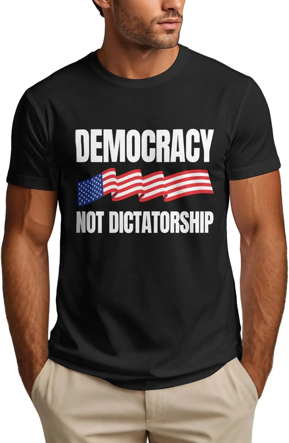 

Футболка «За демократию, против диктатуры», мужская футболка против расизма и олигархии