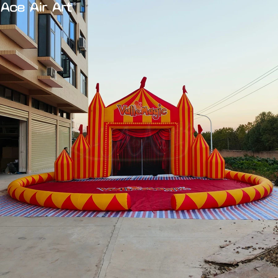 Circus Style Inflatable Stage Tent - Outdoor Event Backdrop, Carnival Party Booth Inflatable Stage Structure