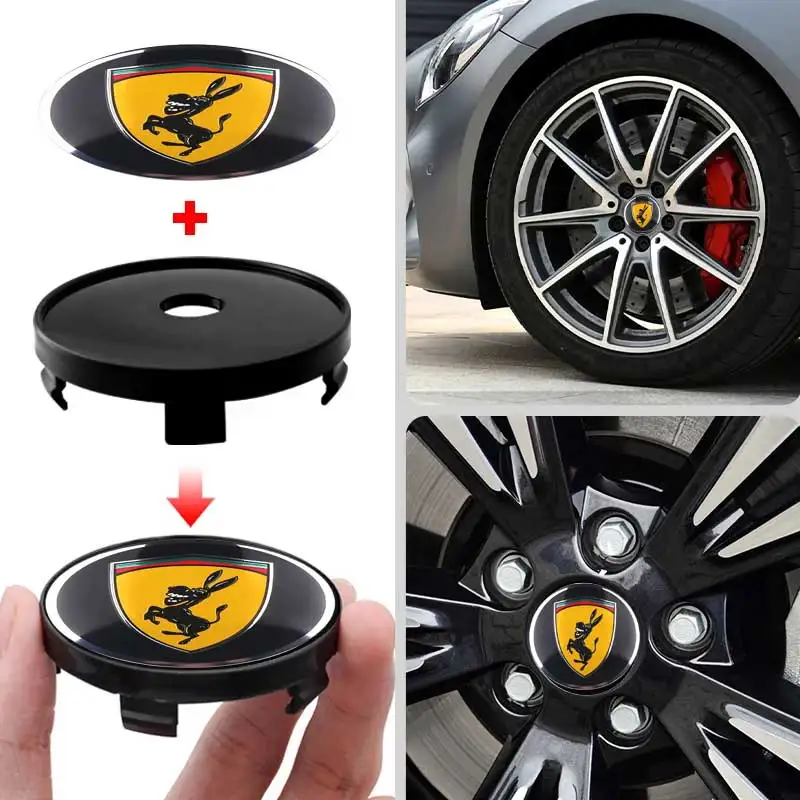 4Pcs Funny Spoof Prank Donkey logo Wheel Center Cap for Ford Mercedes Benz Volkswagen golf BMW audi Tesla FIAT KIA honda Volvo