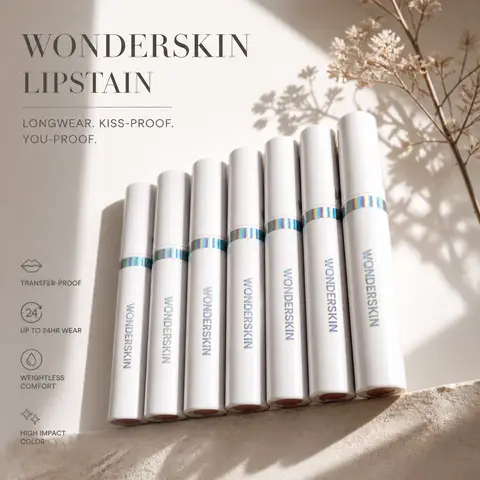 2026 Luxury Makeup Wonderskin Peel Off Lip Stain Reveal Lasting Waterproof Pink Gloss Tint Transfer Proof Non-stick Cup Wonder