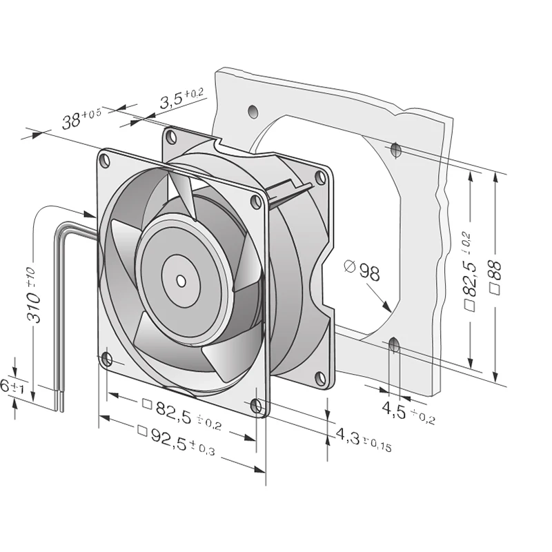 BRAND NEW  3600 AC 115V ORIGINAL COOLING FAN COOLER 92 x 92 x 38 mm