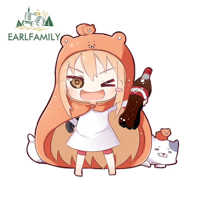 EARLFAMILY 13cm X 12.9cm Doma Umaru Motorcycle Car Bumper Stickers Repair Sticker Graffiti Decal JDM RV DIY Car Assessoires