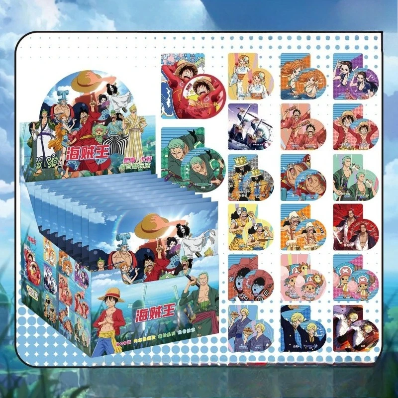 One Piece Monkey D. Luffy Roronoa Zoro Nami Surprise Blind Box Creative High Value DIY Double Flash Laser Badge Blind Draw Gift