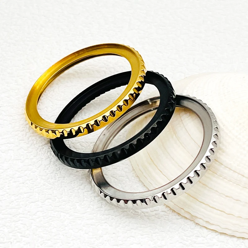 Seiko SKX007 Dial Ring Bezel Stainless  Steel Bezel Insert Fits for SKX007 Watch Case NH35 NH36 Automatic Movement Men's Watches