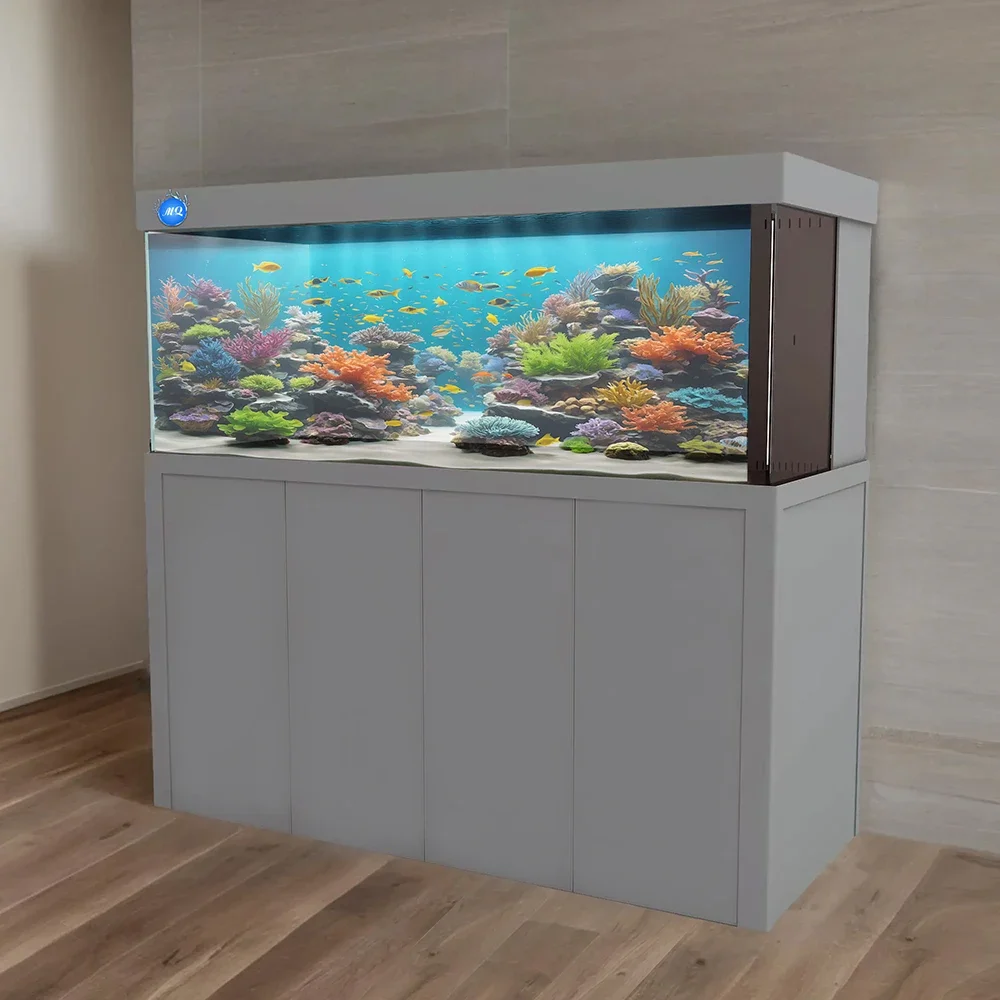 Wholesale Aquarium Fish Tank Goldfish Tank Ornamental Large Tank With Cabinet And Filter System