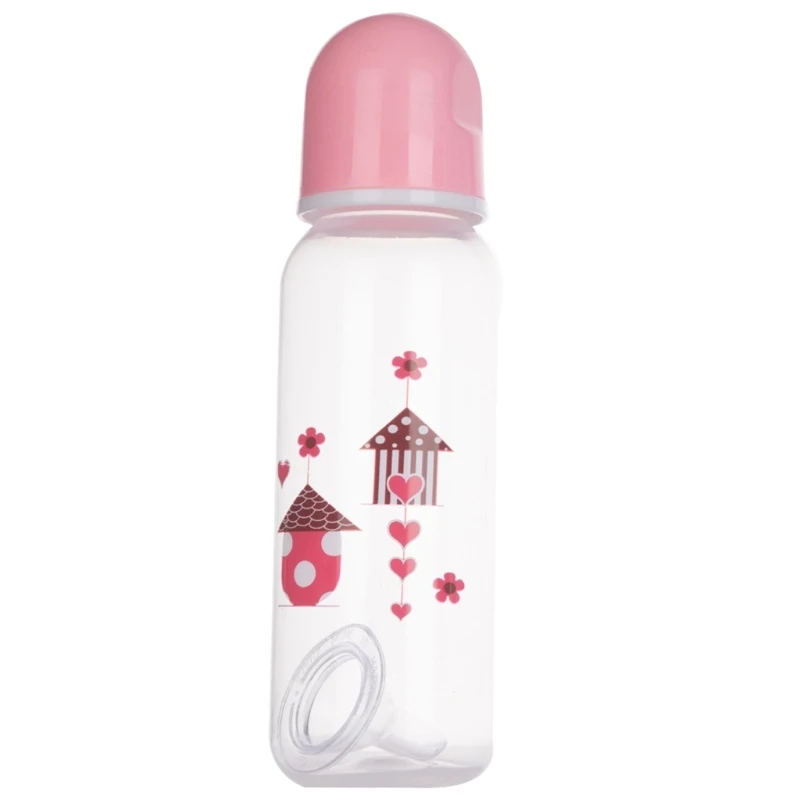 Lightweight Baby Bottle with Different Patterns 250ml Baby Bottles Baby Feeding Pacifier Bottle Quality Plastics Made