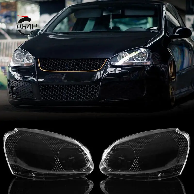 

A64P-1 Pair Car Headlight Lens Cover Head Light Shade Shell Lens Lampshade For VW Golf MK5 GTI/ Jetta 06-09 Par