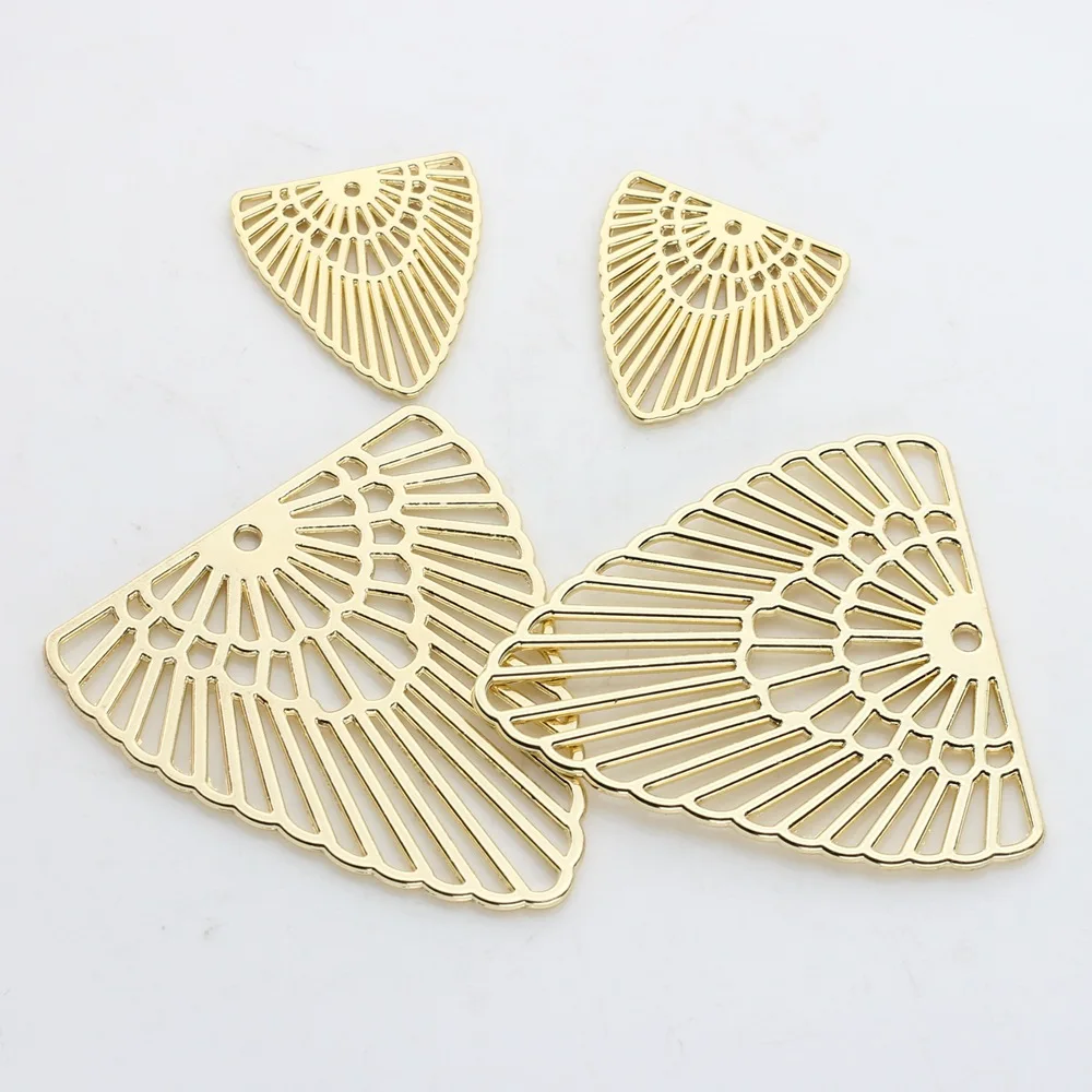 Zinc Alloy  Hollow Exaggerated Hollow Leaves eCharms Linker Connector For DIY Jewelry Earrings Making Finding Accessories