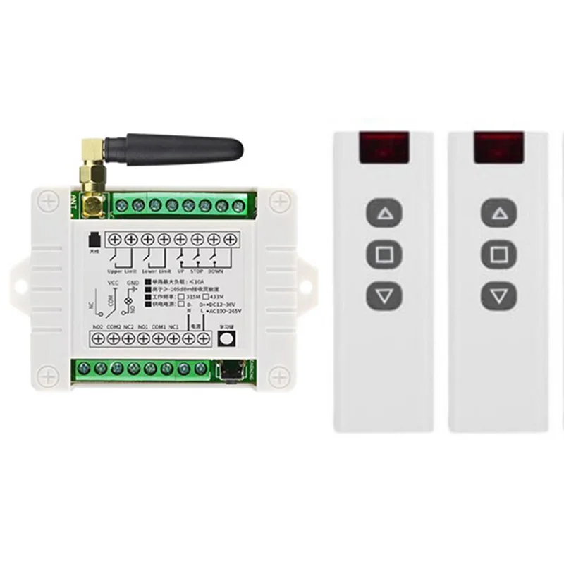 433Mhz RF DC12V 24V 36V Electric Door/Curtain/Shutters Limit Wireless Radio Remote Control Switch For Forward and Reverse Motors