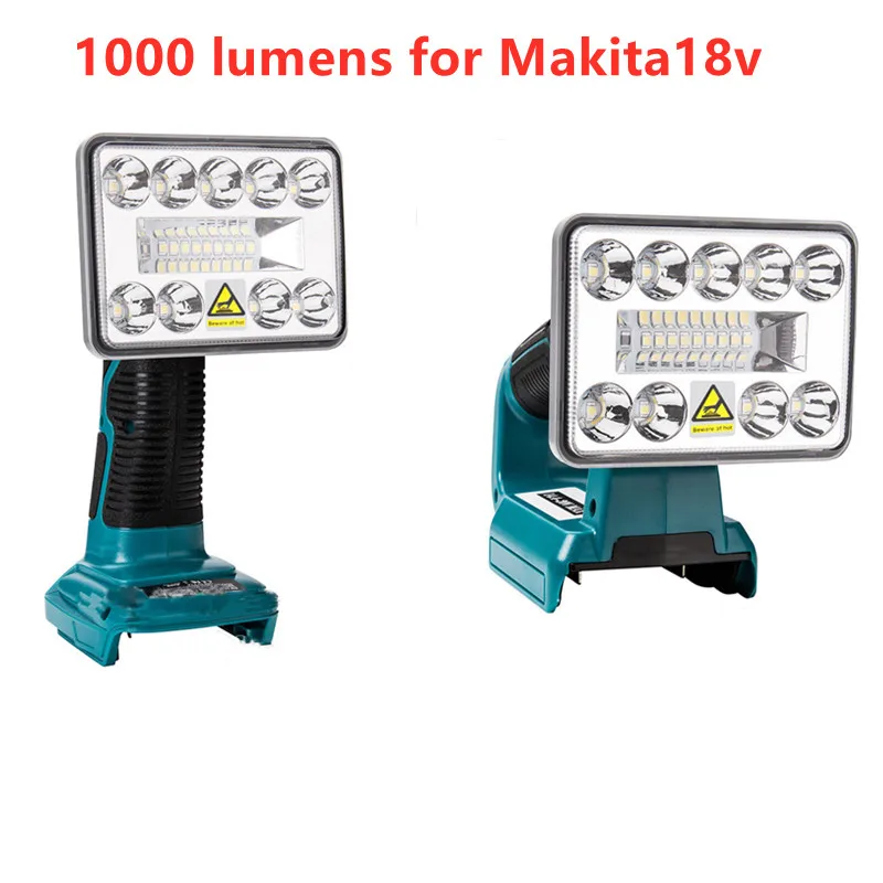 Nuova torcia a LED per lampada da lavoro per Makita BL1430 BL1830 (senza batteria, senza caricabatterie) batteria al litio illuminazione esterna USB